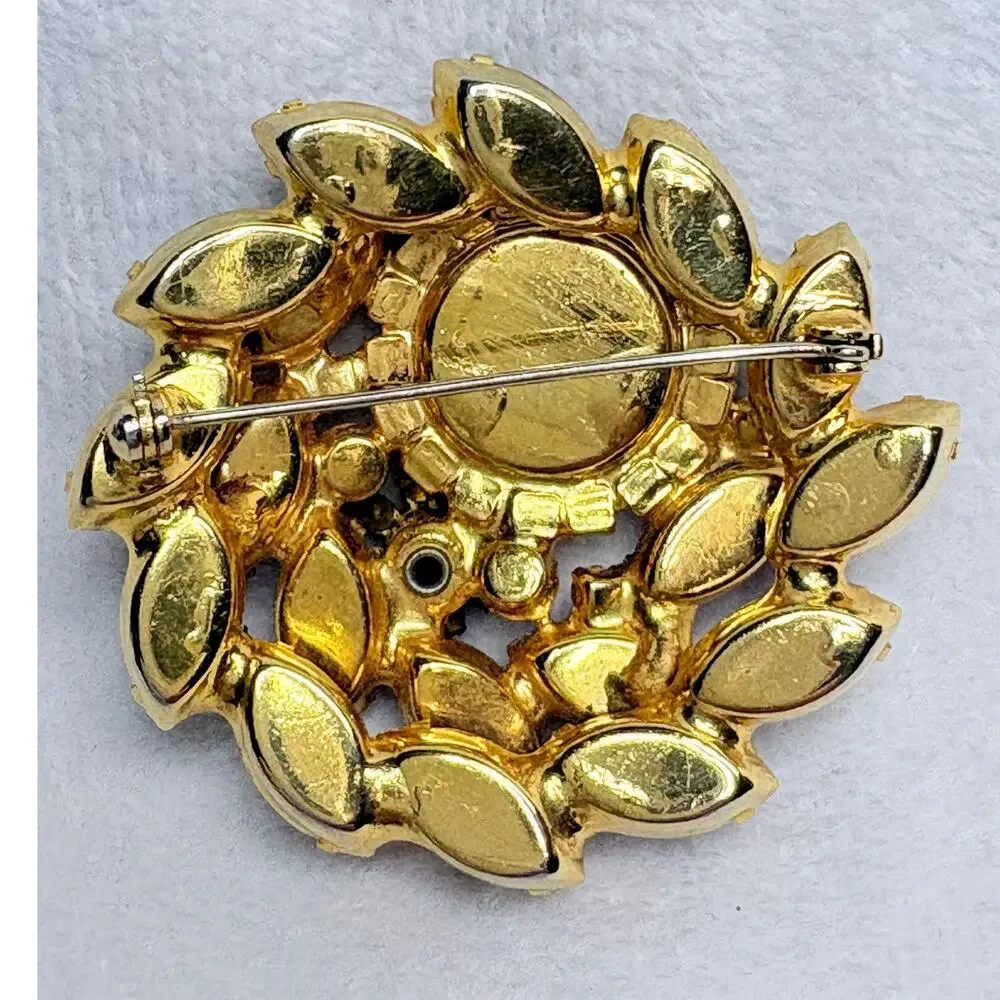 Verified Juliana (D&E) Rivoli & Navette Floral Brooch – Reference #7674